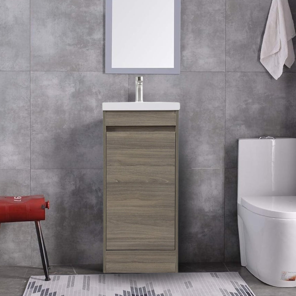 16"x14" Powder Room Vanity With Single Sink and Storage - SV1614