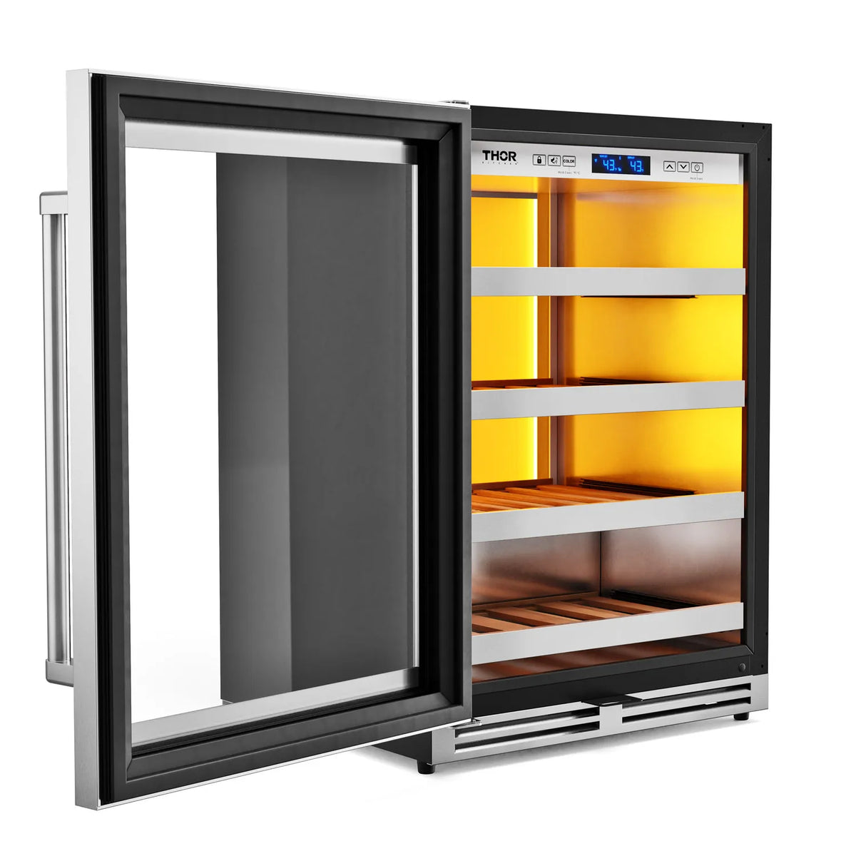 24 Inch Single Zone Wine Cooler, Left Swing, 45 Wine Bottle Capacity – TWC24UL-LH -  Wine Cooler - Thor Kitchen