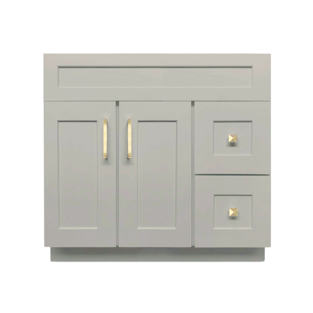 36 inch Solid Wood Bathroom Vanity with Quartz Top & Sink VSD36R