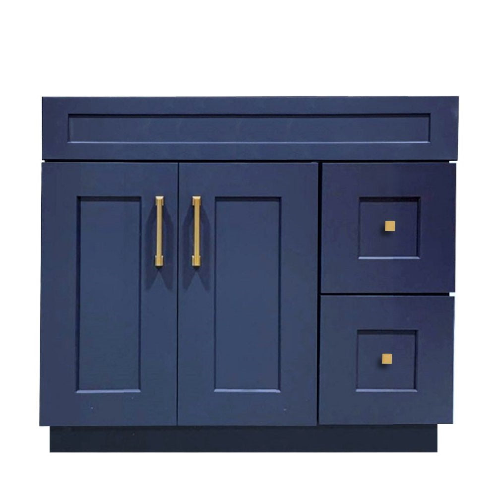 36 inch Solid Wood Bathroom Vanity with Quartz Top & Sink VSD36R