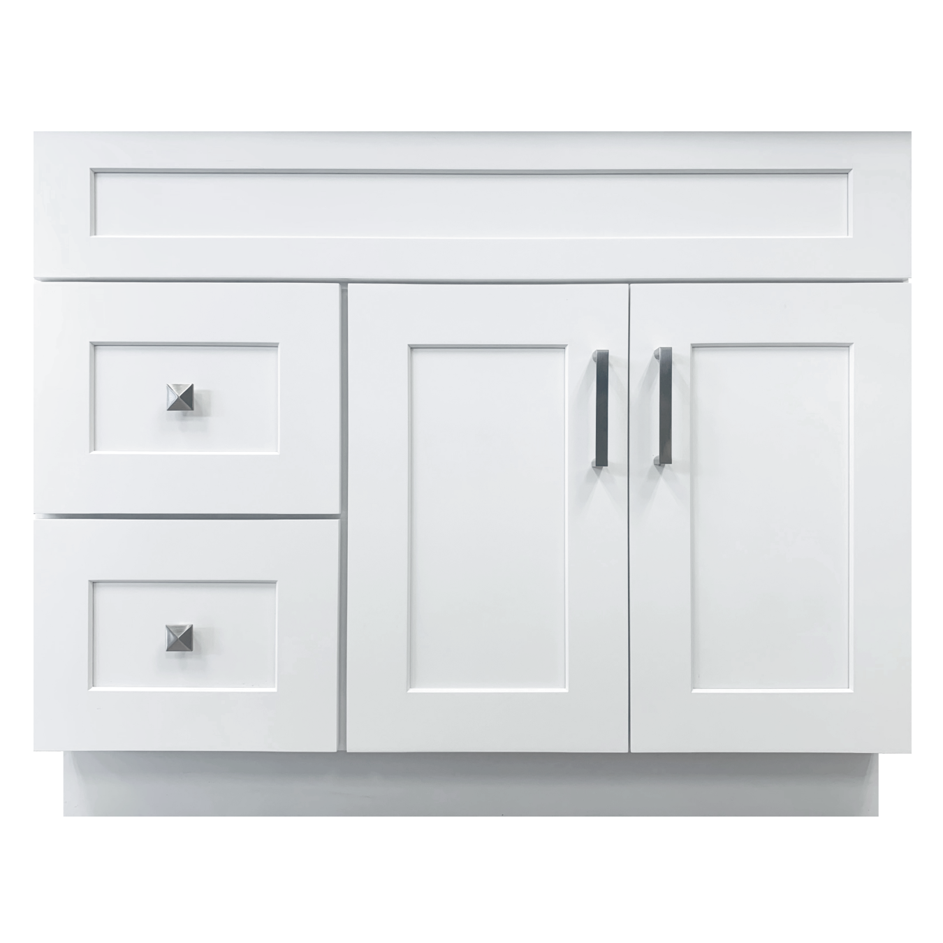 Crown VSD42L 42 inch Solid Wood Bathroom Vanity with Quartz Top & Sink - RenoShop