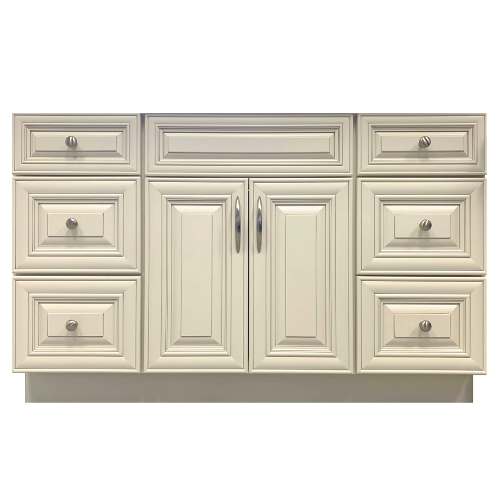 Crown VSD54 54" Solid Wood Bathroom Vanity with Quartz Top & Sink - RenoShop
