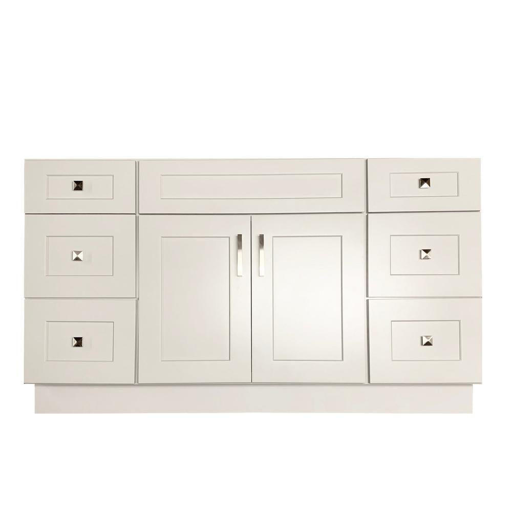Crown VSD54 54" Solid Wood Bathroom Vanity with Quartz Top & Sink - RenoShop