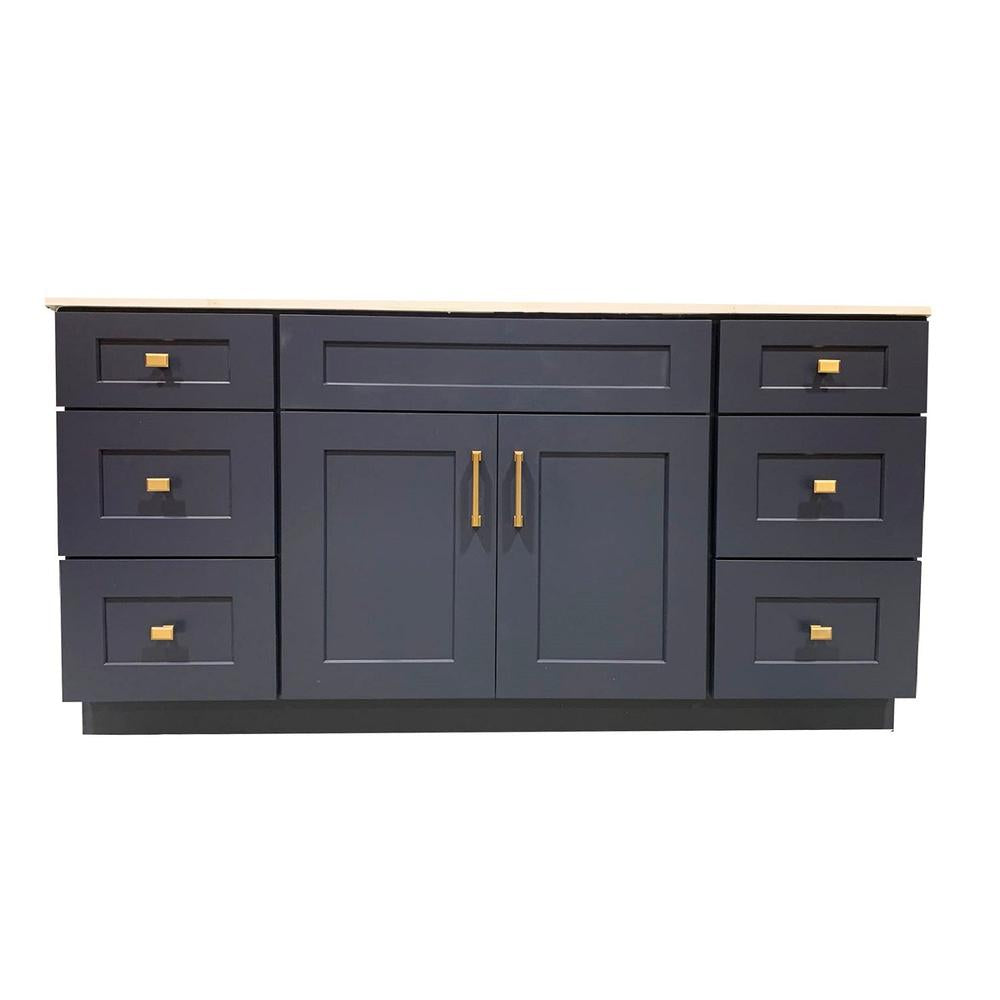 60" Solid Wood Single Sink Bathroom Vanity Cabinet Only VSD60D - RenoShop