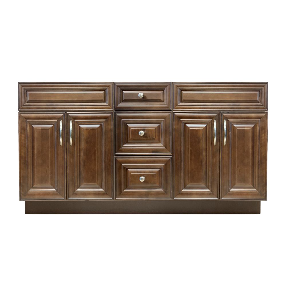 60 inch Solid Wood Double Sink Bathroom Vanity with Quartz Top & Sink VSD60DD