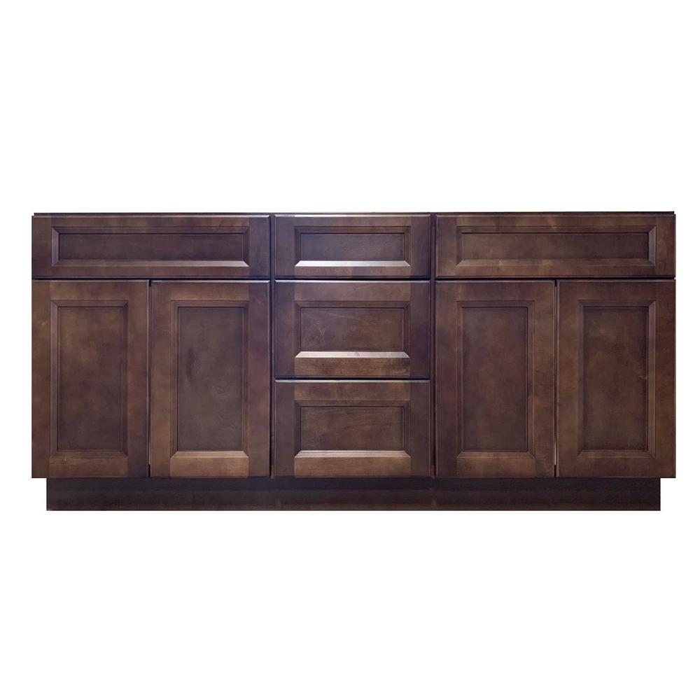 72" Solid Wood Double Sink Bathroom Vanity Cabinet Only VSD72DD - RenoShop