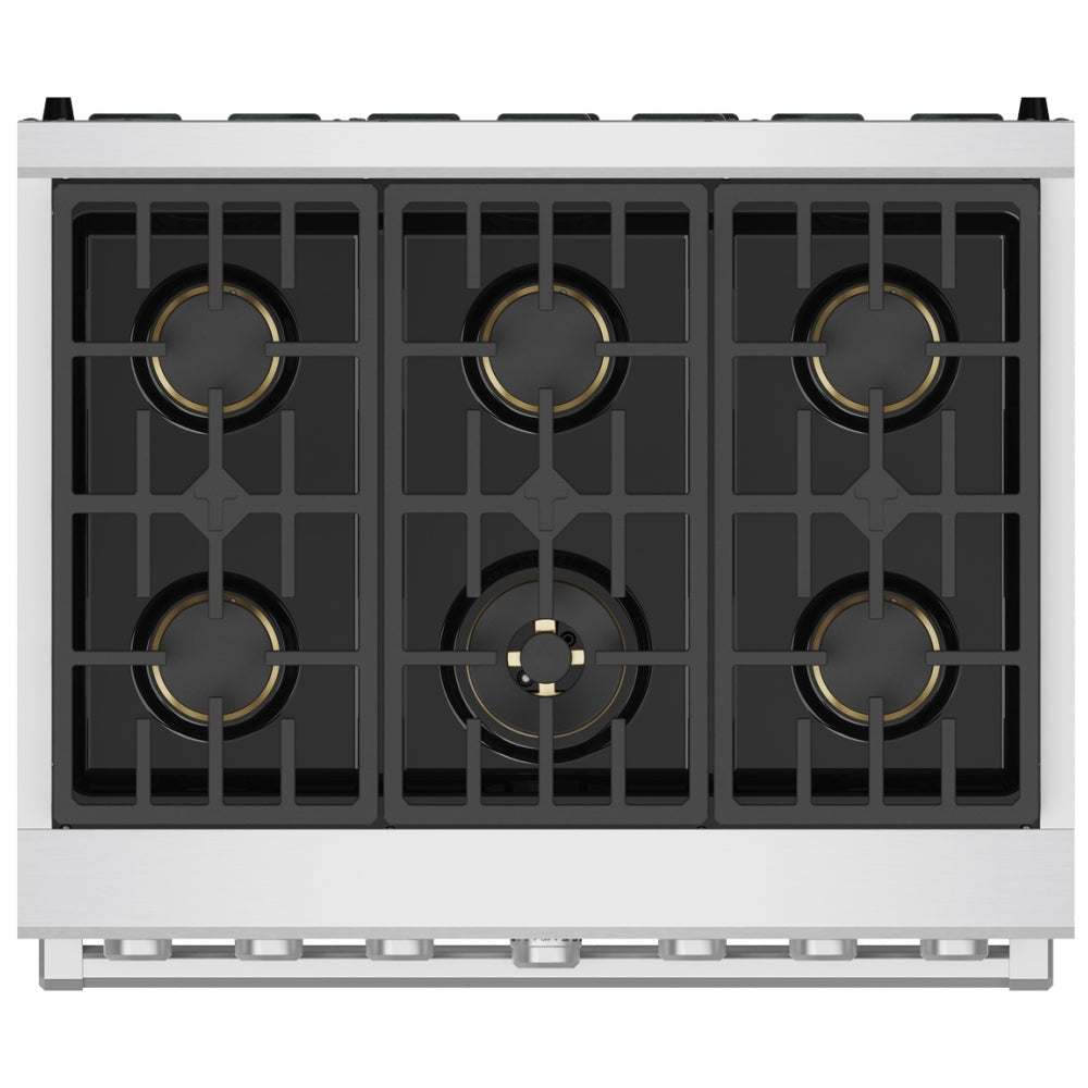 Thor Kitchen 36-Inch Professional Natural Gas Range with 6.0 Cu. Ft. Oven and 6 Cooktop Burners XRG36E -  Gas Range - Thor Kitchen