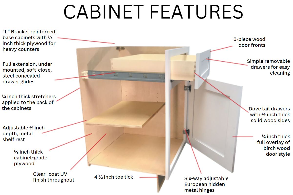 42 inch Solid Wood Bathroom Vanity Cabinet Only VSD42L