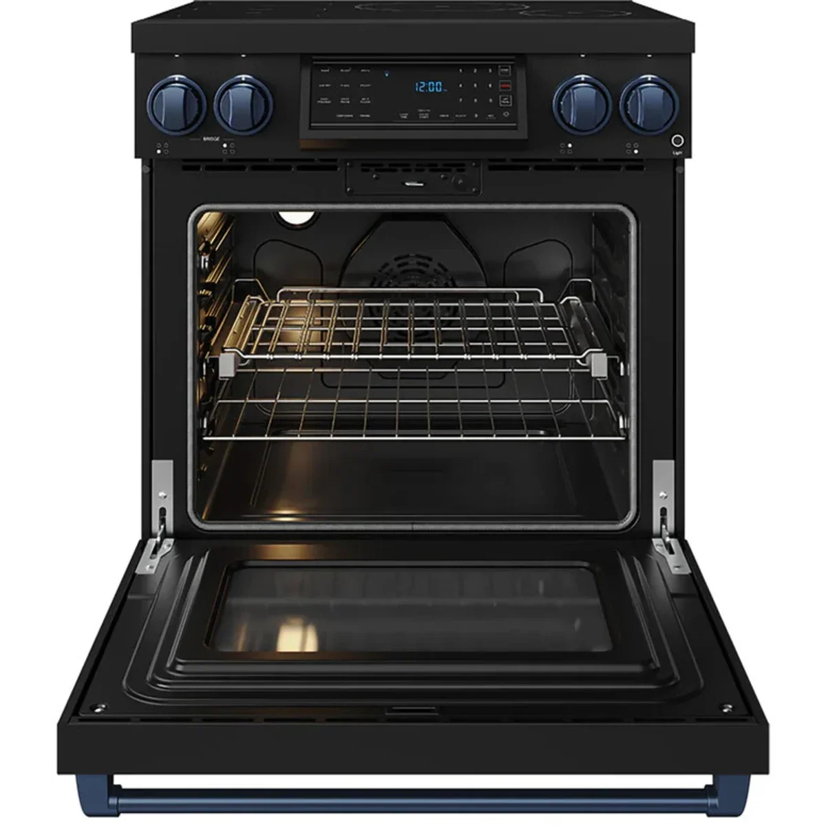 Gordon Ramsay by Thor Kitchen 30-Inch Professional Induction Range with Tilt Panel Touch Control in Black with Blue Trim RSI30B-BLU -  Electric Range - Thor Kitchen