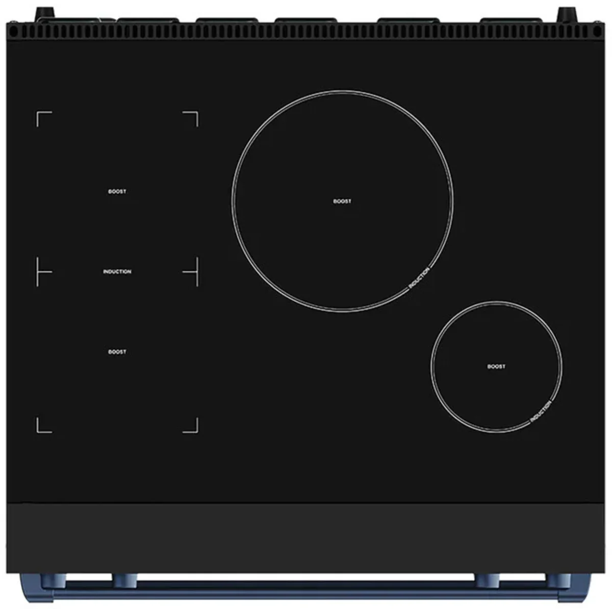 Gordon Ramsay by Thor Kitchen 30-Inch Professional Induction Range with Tilt Panel Touch Control in Black with Blue Trim RSI30B-BLU -  Electric Range - Thor Kitchen