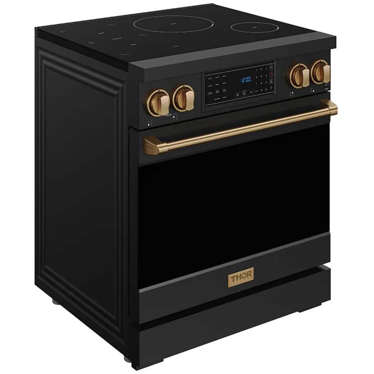 Gordon Ramsay by Thor Kitchen 30-Inch Professional Induction Range with Tilt Panel Touch Control in Black with Bronze Trim RSI30B-BRZ -  Electric Range - Thor Kitchen