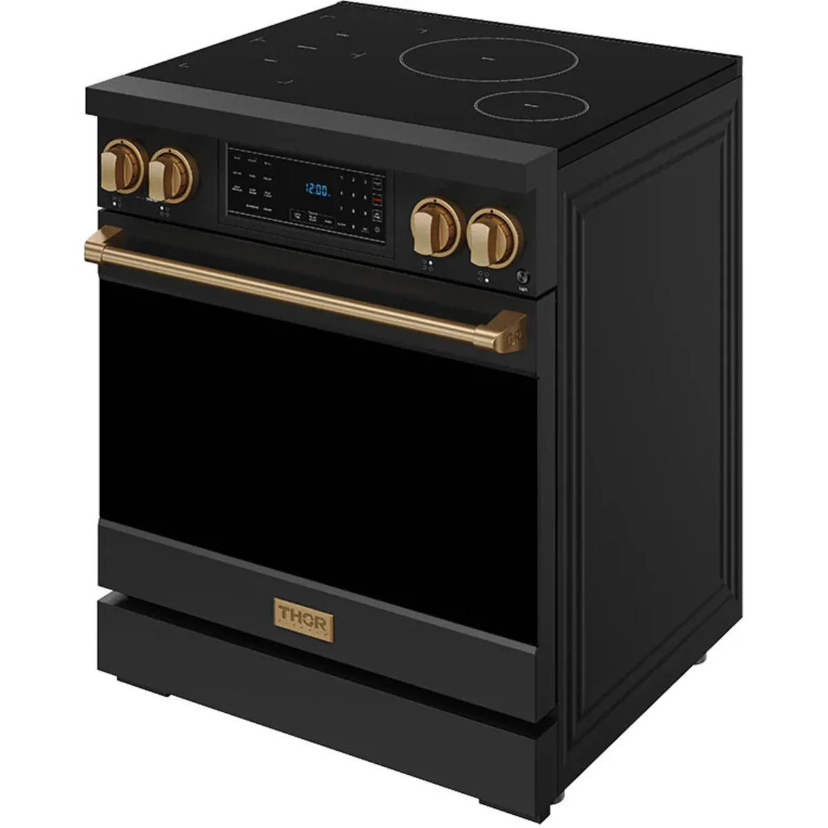 Gordon Ramsay by Thor Kitchen 30-Inch Professional Induction Range with Tilt Panel Touch Control in Black with Bronze Trim RSI30B-BRZ -  Electric Range - Thor Kitchen