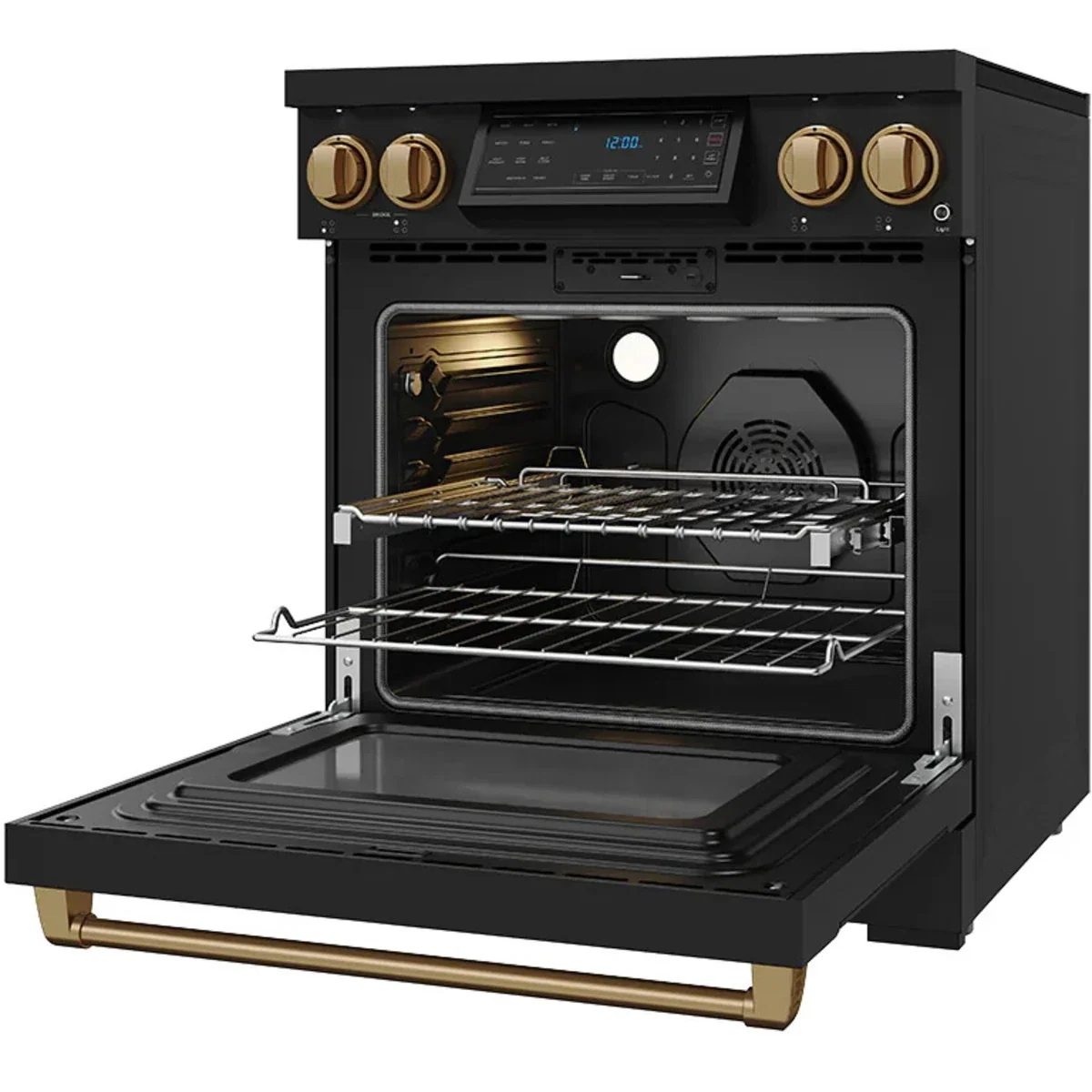 Gordon Ramsay by Thor Kitchen 30-Inch Professional Induction Range with Tilt Panel Touch Control in Black with Bronze Trim RSI30B-BRZ -  Electric Range - Thor Kitchen